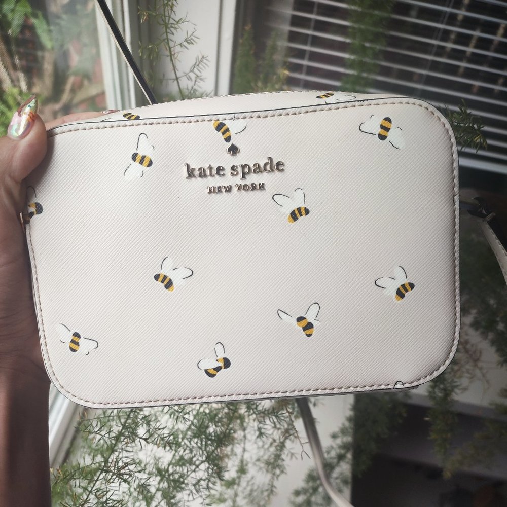 Kate Spade Staci Bee mini camera cross body Bag